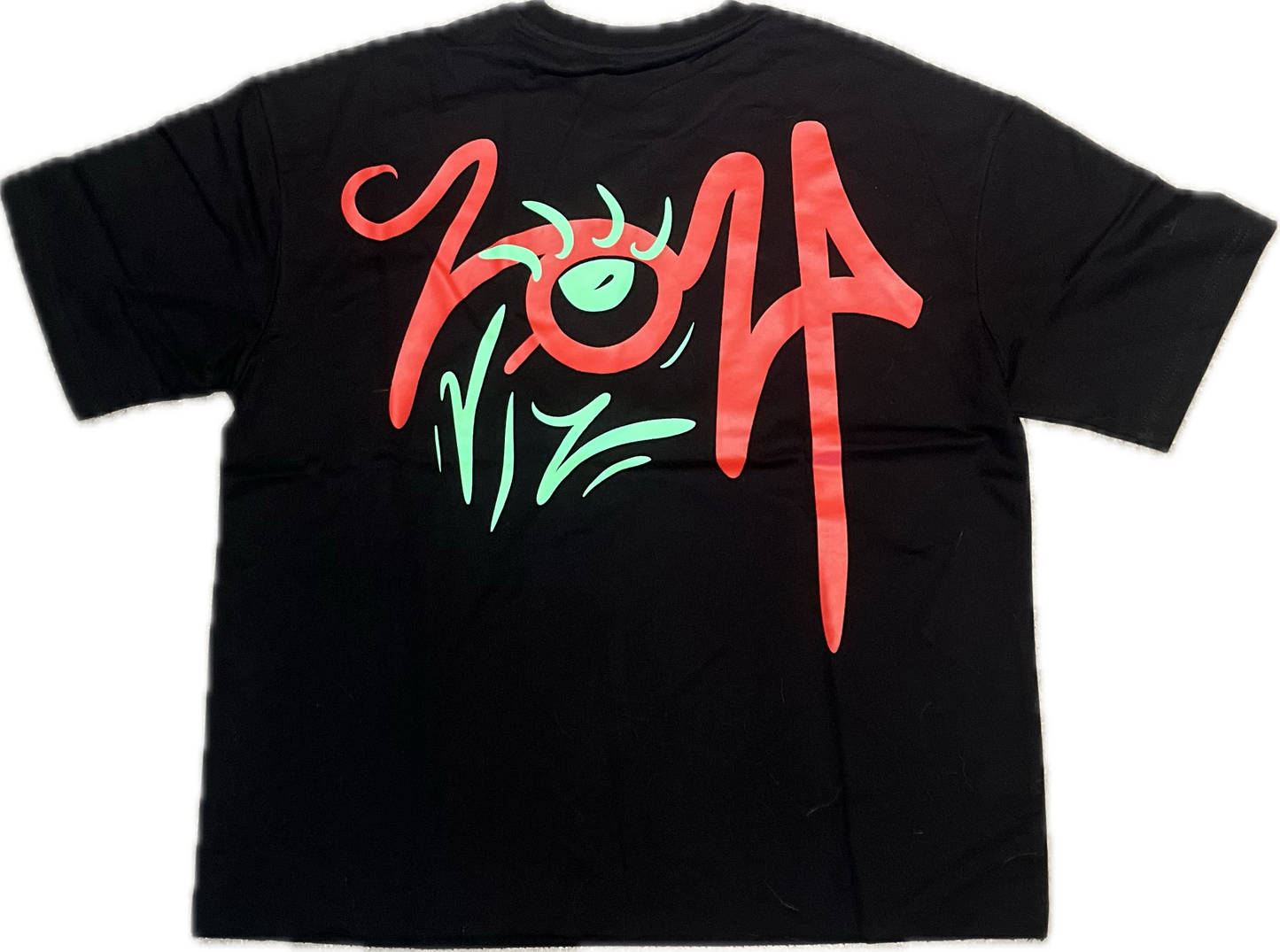 Red&Neon Green 2024 Cropped Tshirts